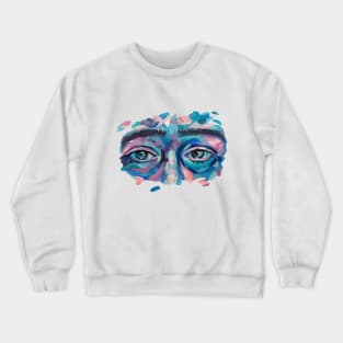 Sad and crying eyes. Crewneck Sweatshirt